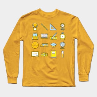 back to school icon Long Sleeve T-Shirt